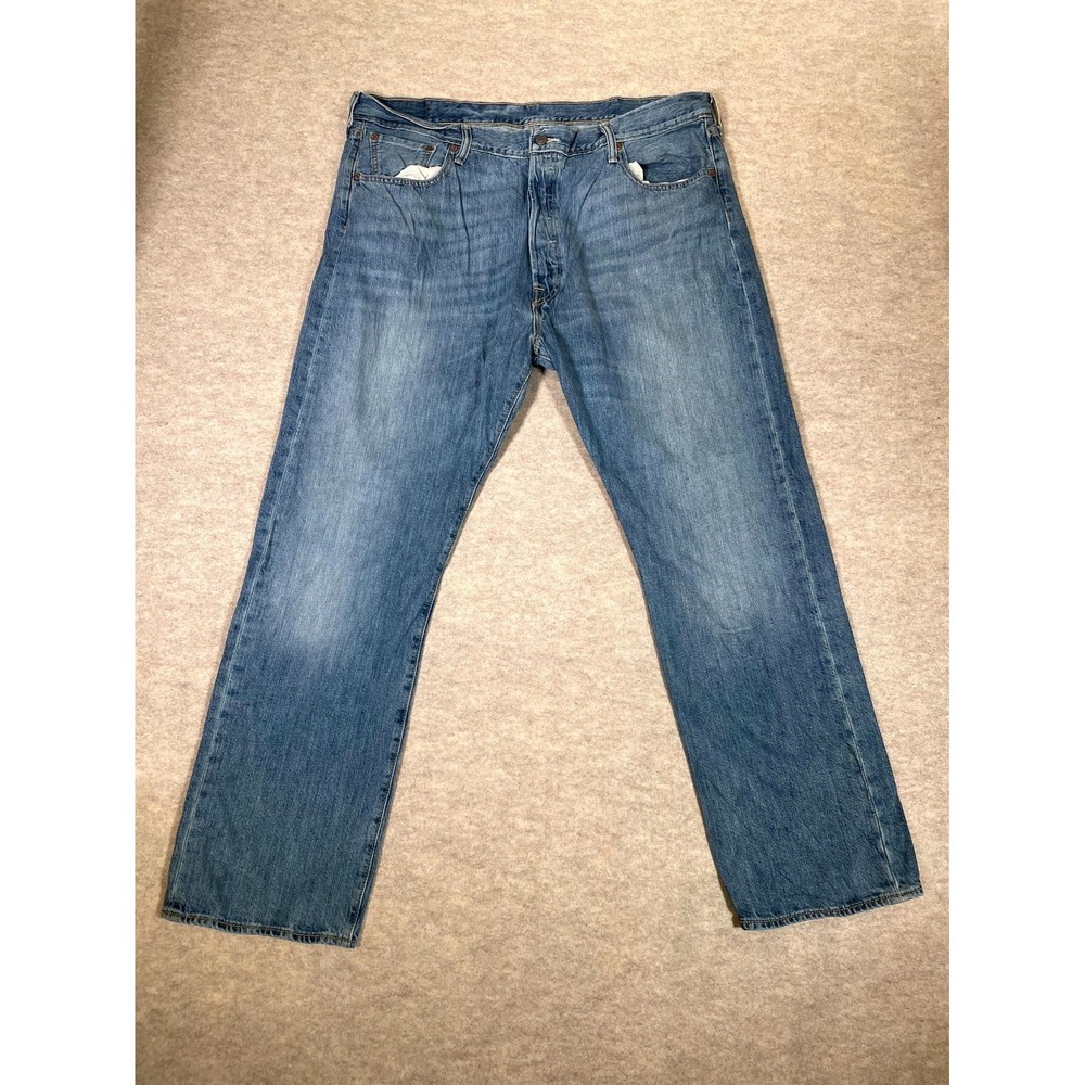 Levis 501 Original Fit Jeans Mens 40x30 Blue Denim High Rise Cotton Straight Leg